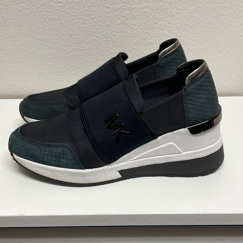Black Michael Kors sneaker wedges size 6